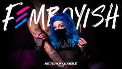 Masked Goth Femboy Bounces On Huge Cock