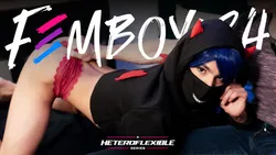 Barefoot Femboy Gives Boyfriend A Footjob Finish