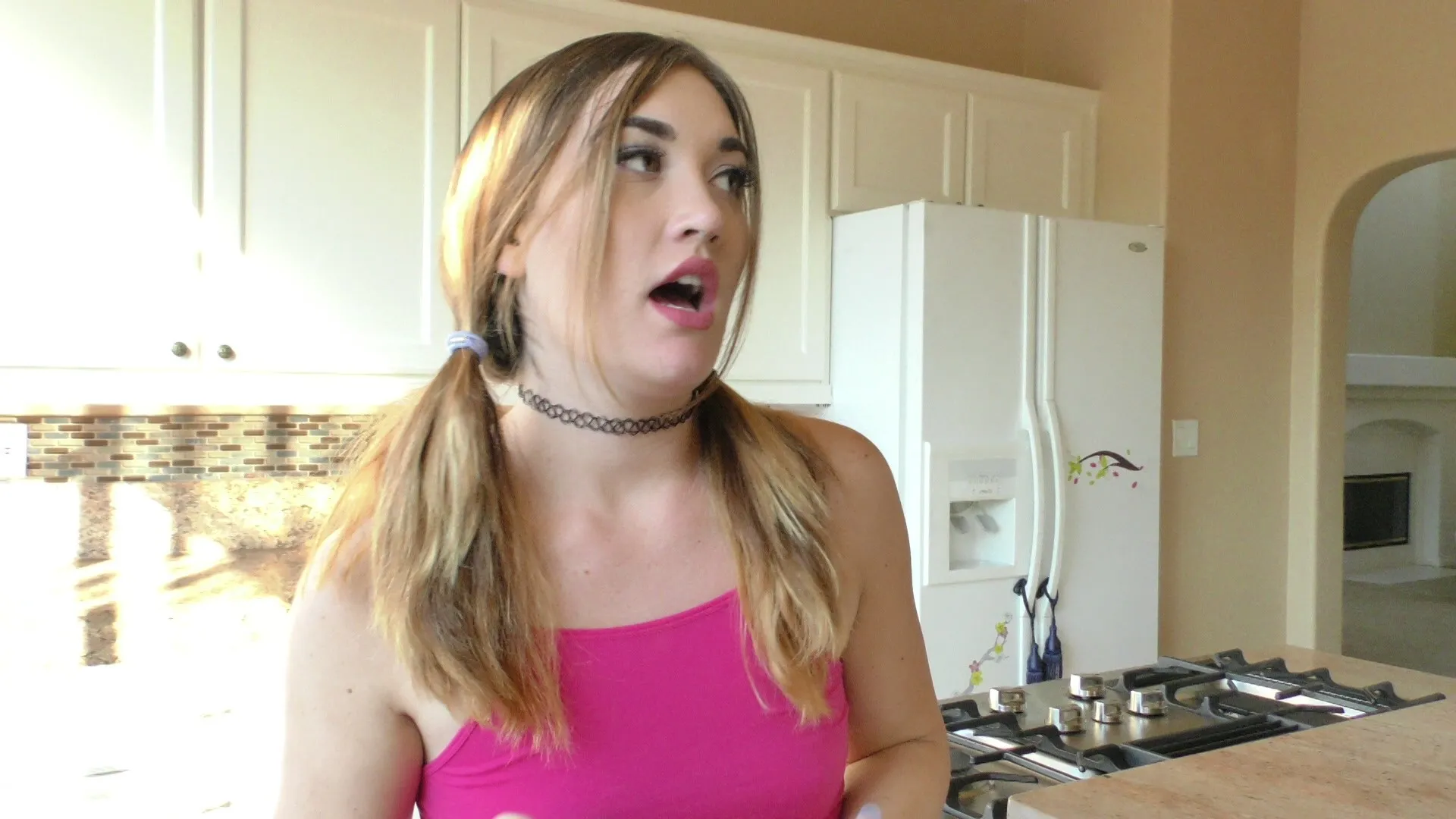 Naive Kat Monore Learns To Toss Salad On Her Stepdad's Butthole