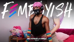 Ticklish Femboy Gets Pounded Through Ripped Fishnets