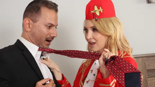 Busty Stewardess Alix Lynx Is Banging Her Passenger