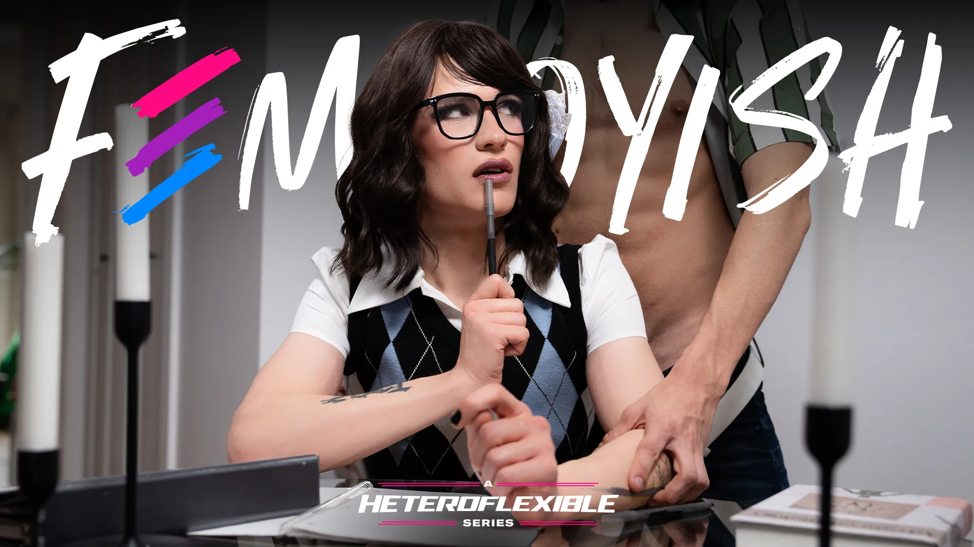 Young Buck Bends Over Femboy Nerd For Study Break