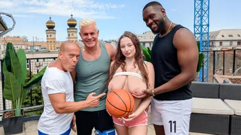 BASKETBALL GAME LEADS TO GANGBANG FOR GIANT BOOBS AMBER BLOOM