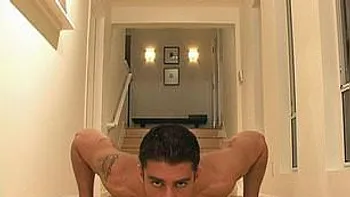 Cody strokes his cock under water