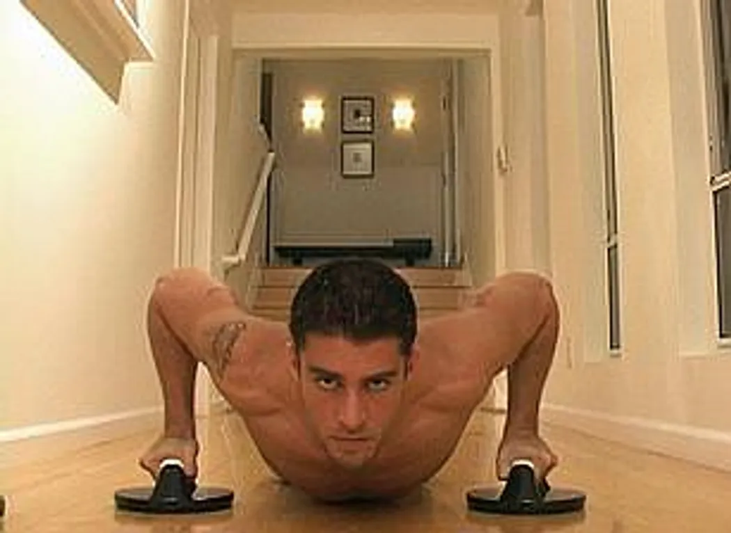 Cody strokes his cock under water