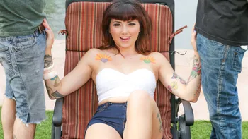 Threesome Poolside Party