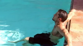 Cody pleasing himself on bed