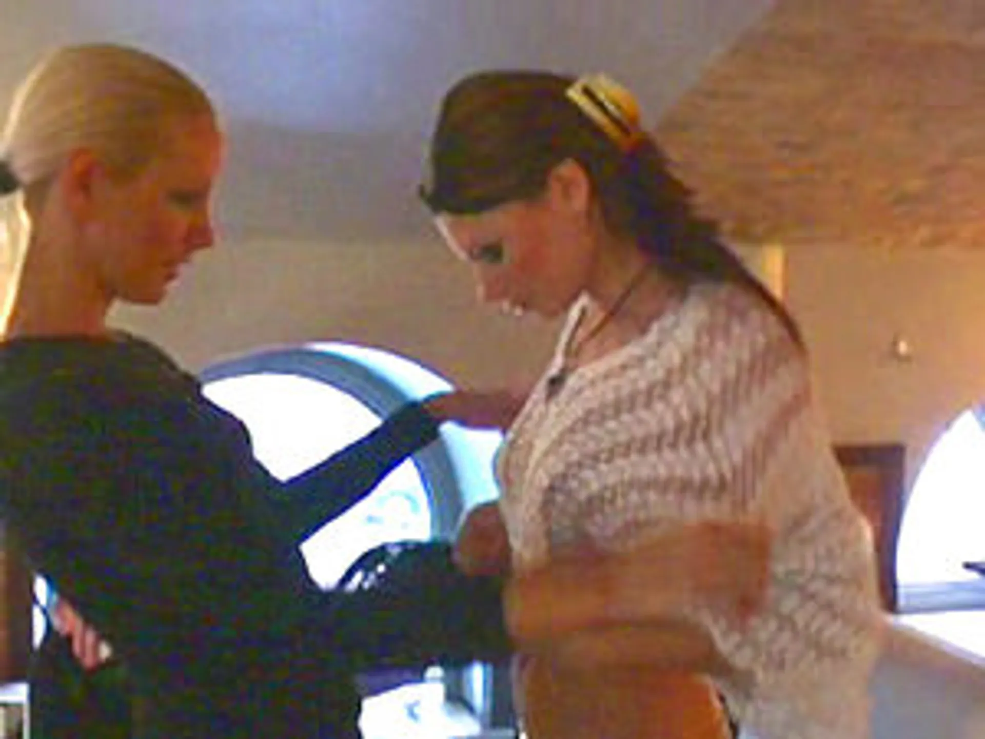 Backstage of Hot waitress