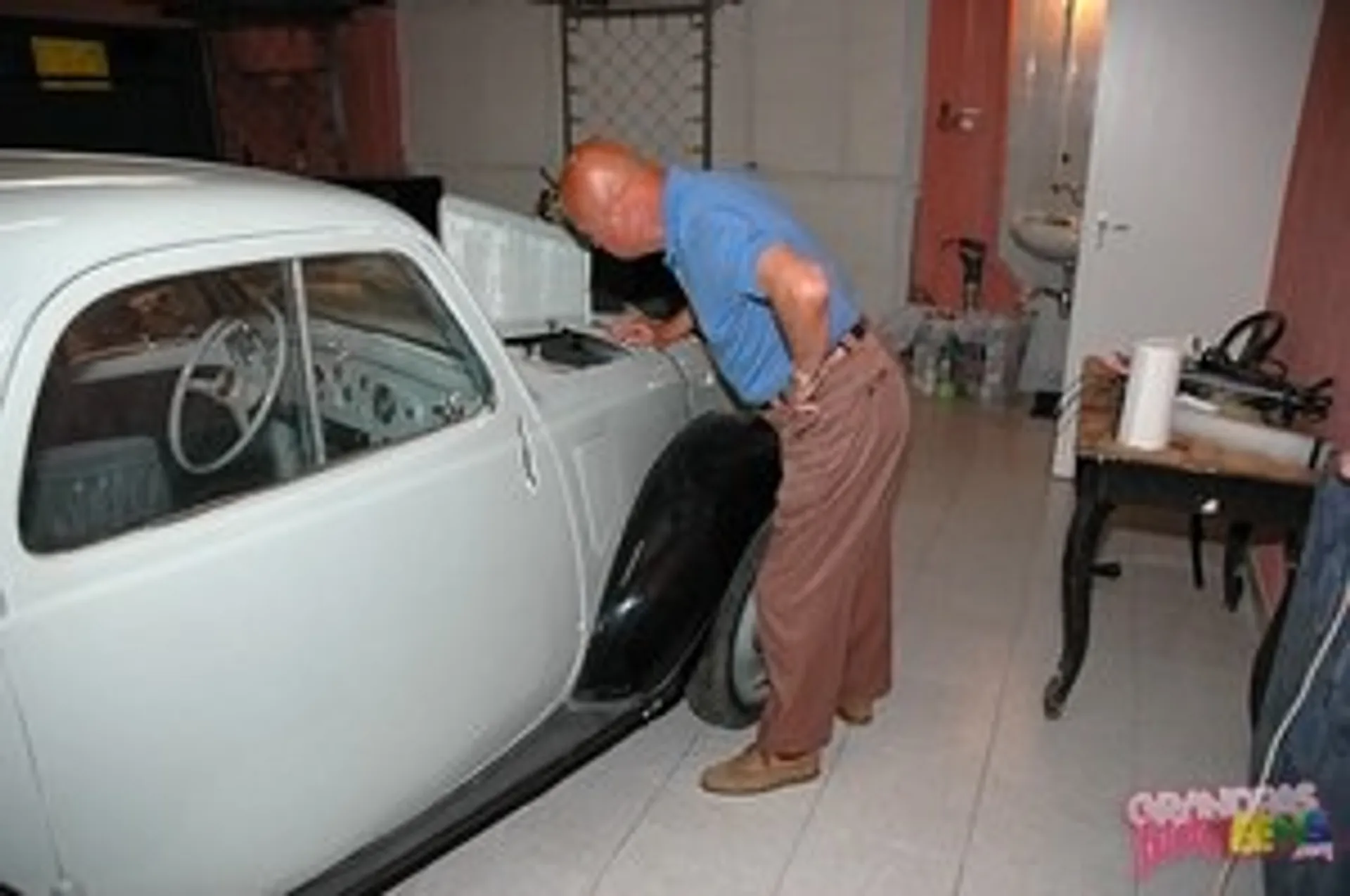 In the garage