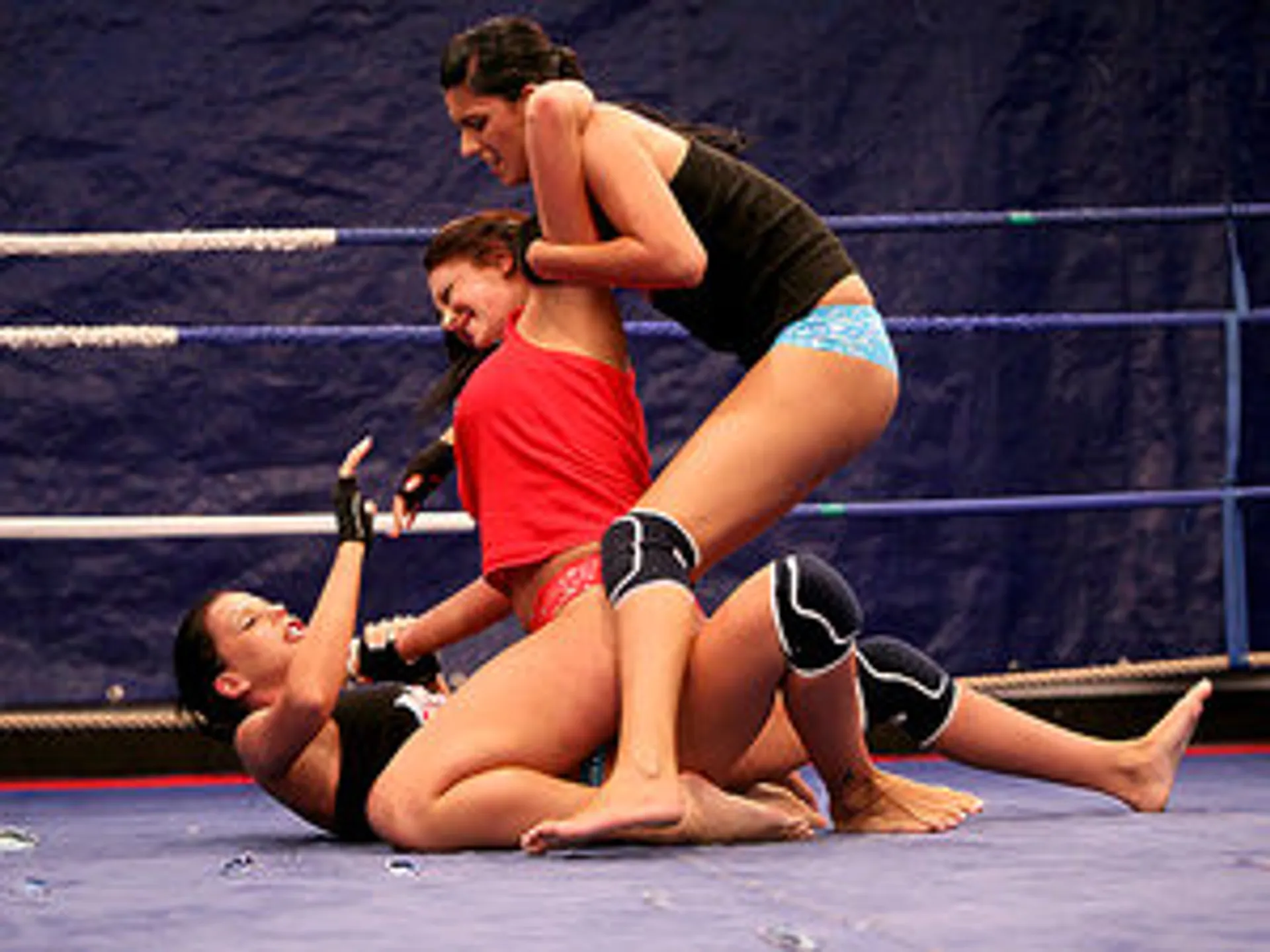 NudeFightClub presents Emma Butt vs Larissa Dee & Diana Stewart