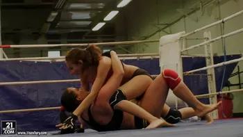 NudeFightClub backstage with Catherina & Abelia