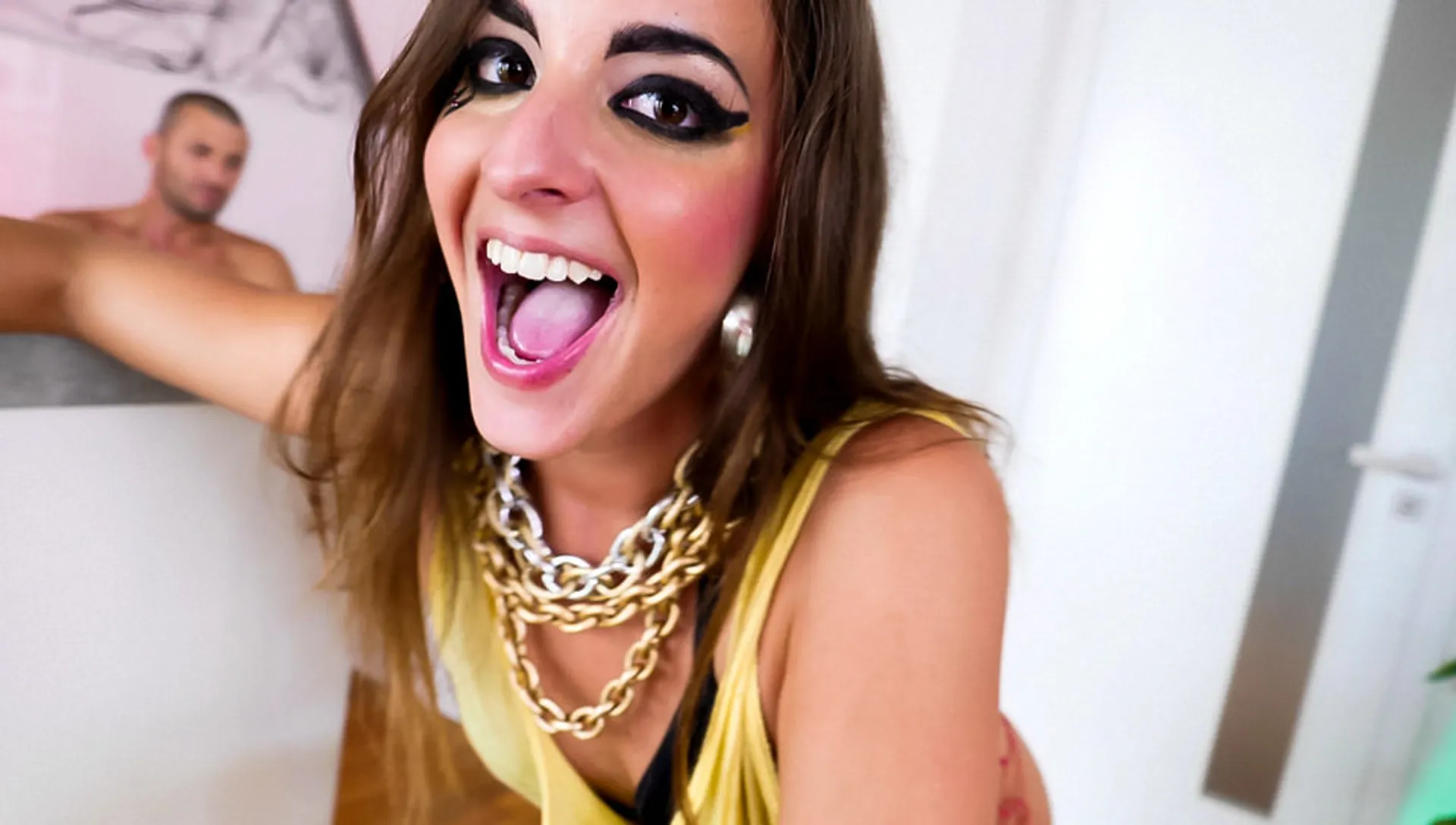 BTS-Gaping Amirah's DP/Creampie Threesome