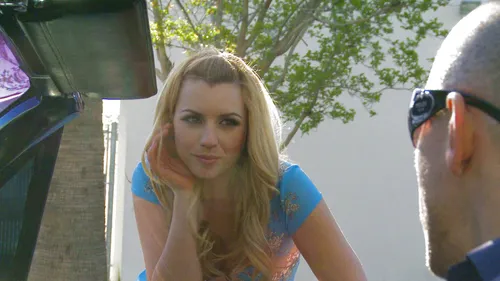 Cute college babe Lexi Belle gets a facial