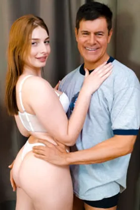 Pretty Redhead with an Amazing Booty Makes a Big Cock Cum Twice in POV on her First Day in Porn