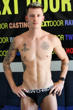 Sexy young man Dante Foxx jerks off in this casting audition