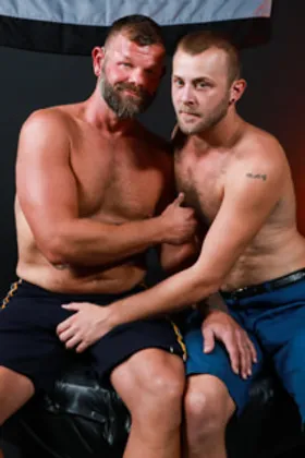 Bear Bubba gets fucked by Otter Chandler gay oral & anal sex