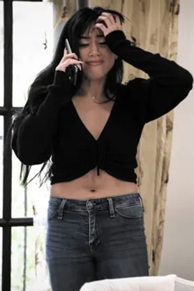 Welcoming strangers to her house to creampie her.
