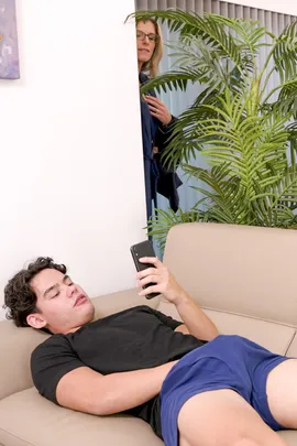 Slutty stepmom Cory Chase sucks and fucks stepson Lukas King