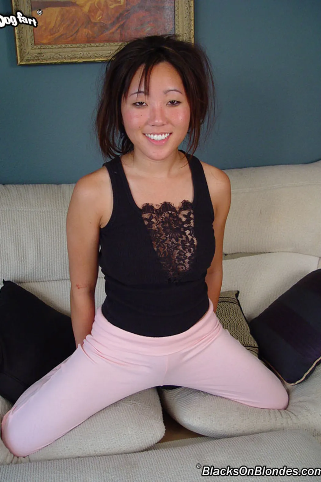 What a dream scenario! Leili is a total amatuer, a 19 year old college girl, who never laid eyes on a black dick before. She listened with keen interest when her sorority sisters talked of the joys of a big black dick, and began to fantasize about one of those big throbbing giants ravaging her tiny 105 pound Asian body. This amazing scene is her coming out party, as she apprehensively eyes the huge hunk of black meat swinging in front of her. She gingerly begins sucking it, and you will see her come alive as this scene progresses. Her initial fears gradually subside leading to her first full-blown orgasm. Soon  her eyes widen to unbridled lust, as she cums again and again while this black invader assaults her tiny joybox and leaves her gasping for more! Finally, she is fully owned by that evil black snake after she declares that she never wants to see a white dick again. This is the real deal! Be forewarned, don't play this with the speakers on high, or you might have the police breaking down the door to see who is being! This girl is beyond what you would call a screamer, as she discovers sensations she didn't know her body could deliver! A real amatuer scorcher!