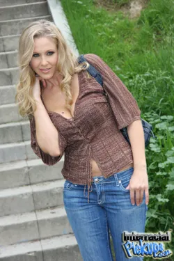 My collection is stocked full of barely legal teens so I wanted to add some seasoned pussy to the mix. I encountered Julia Ann as she was sitting pretty and waiting for a lift. I knew I didn't have much time to spill some game because her ride could have showed up at any minute. After some persuasion Julia Ann was in my ride and it looked like she was undressing me with her eyes as we sped off to my pad. I knew she had a smokin' body but nothing prepared me for how fit this MILF was . Her titties were perfectly round and you could bounce a quarter off her ass. She must have had a few guys since she was hell bent on not having our funtime released on the Internet. I told her it wouldn't but us guys do lie in order to gain access to pussy. It was nice fucking a woman since she took control despite my camera getting in the way a few times. If she only knew that underneath my bed was a box full of tapes of broken promises then she would have got the fuck out of there. Luckily, she was determined to find out how many inches I'm packing and her mouth couldn't even fit what I got. Julia Ann's husband is never gonna feel the walls of her pussy ever again and I'm basing that on the level of screaming she did as she used my black dick to get off. My collection is stocked full of barely legal teens so I wanted to add some seasoned pussy to the mix. I encountered Julia Ann as she was sitting pretty and waiting for a lift. I knew I didn't have much time to spill some game because her ride could have showed up at any minute. After some persuasion Julia Ann was in my ride and it looked like she was undressing me with her eyes as we sped off to my pad. I knew she had a smokin' body but nothing prepared me for how fit this MILF was . Her titties were perfectly round and you could bounce a quarter off her ass. She must have had a few guys since she was hell bent on not having our funtime released on the Internet. I told her it wouldn't but us guys do lie in order to gain access to pussy. It was nice fucking a woman since she took control despite my camera getting in the way a few times. If she only knew that underneath my bed was a box full of tapes of broken promises then she would have got the fuck out of there. Luckily, she was determined to find out how many inches I'm packing and her mouth couldn't even fit what I got. Julia Ann's husband is never gonna feel the walls of her pussy ever again and I'm basing that on the level of screaming she did as she used my black dick to get off.