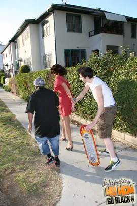 My homie and I were minding our business when his Mom, Vanessa Videl, got up in my face and told me to stop hanging with her only son. I nearly flipped the fuck out on her when she told me that she always wanted to fuck a black guy and now was her chance for her first interracial sex encounter. I thought she was out of her fucking mind until she got more comfortable, lost her clothes, and lost her mind even further when she started sucking my soda-can sized black dick. She had her little boy have a front row seat in order to prevent him from having a life in crime. I took my time tossing his Mom all over the couch before I dumped a nice load of thick black cum all over her face. The dude doesn't talk to me anymore but his Mom gave me the numbers of all her MILF friends. 