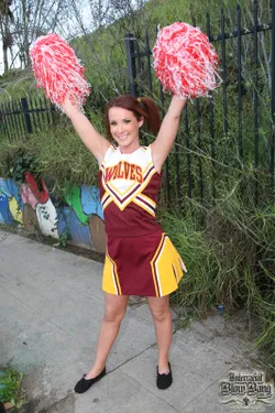 Although we painted the White House black, the white man still tries to keep the movement down. Moving locations and the continued threats against my brothers and I won't faze dark meat from ravaging your white women. Daddy's little princess, Tweety Valentine, had her cheerleader outfit on and offered up her tiny body for the benefits of black-mankind. After our sermon was over Tweety came in and she teased all of our angry black cocks until each one found a home in her mouth. This white bitch went down the line and sucked down all the black meat in this Interracial Blow Bang buffet. The gleam coming from our big black dicks told us it was time to bend her over and ruin her for any future white boys. Black cock after black cock slammed into her tight pussy as the rest of the black infantry fucked her mouth and free hands. We know her daddy's gonna be disgusted when he sees her pussy busted but that's nothing compared to the free labor white people had for centuries. The continued fear of a black planet came when my brothas and I hosed off Tweety's face until no patch of dry, white skin was able to shine through the gooey mess. One thing's for sure- Tweety's interracial sex gangbang left her legs shaped like a bowling pin.