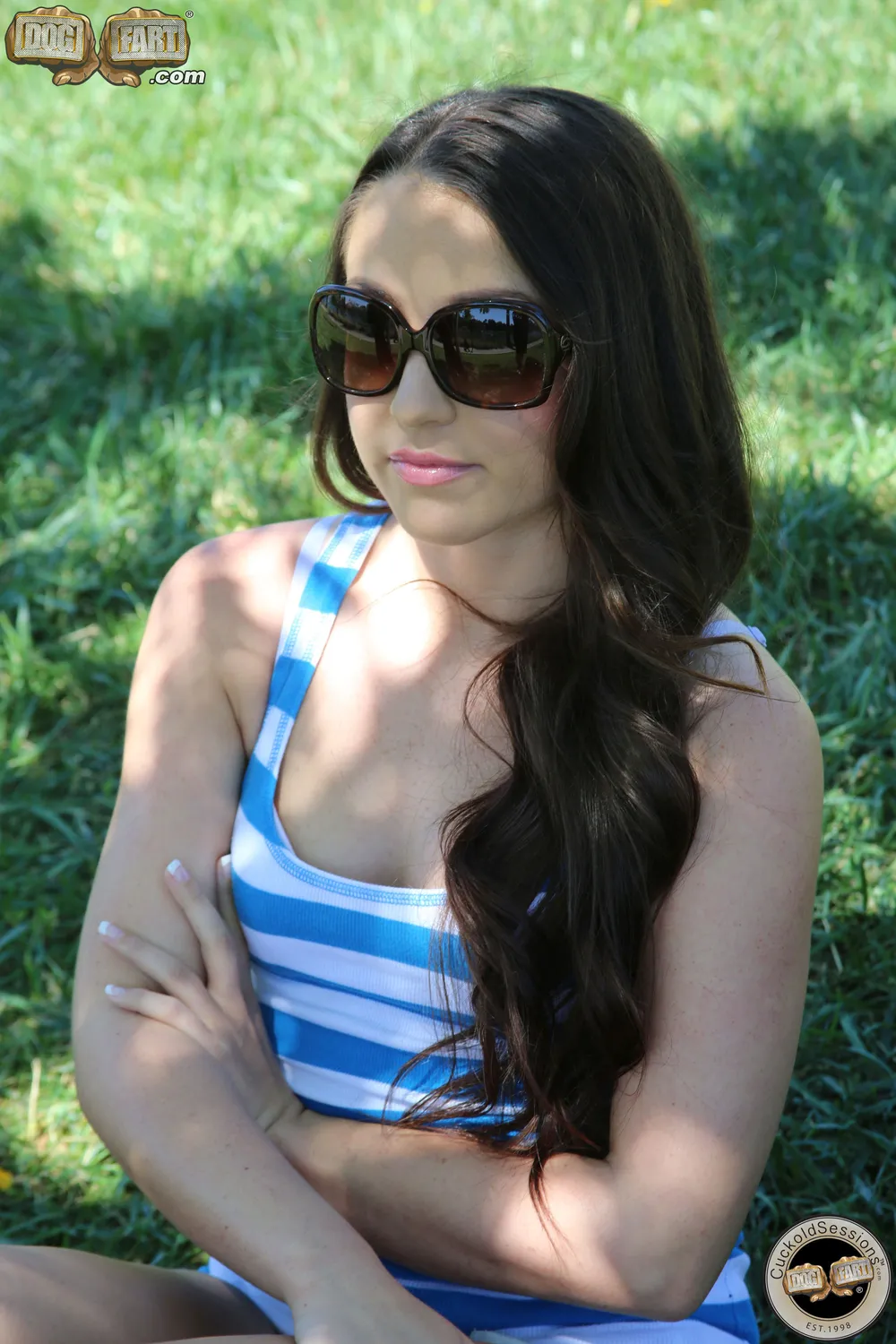 The following encounter is further proof that white people are a completely different breed.
Lola Foxx and her boyfriend are enjoying a sunny afternoon in the park. What Lola doesn't know is that her guy wants her to fuck his friend Charlie Mac. Lola's not into that scene and it takes some crafty persuading to get Lola to agree to do something that insane, especially since her boyfriend put this whole thing together. Charlie's big black cock eventually finds Lola's mouth and her initial hesitation slowly fades away like her boyfriend's self-esteem. Lola's boyfriend's ultimatum to her to engage in this interracial sex didn't sit well with her; however, Charlie's massive black appendage is changing her mind about the entire odd situation. Charlie fucks her all over the bed as the boyfriend's secret fetish is no longer a secret. Charlie blows his load all over Lola's mouth, and she's even pestering him for numbers of his other friends. The cuckold gets thrown a bone in the form of being allowed to blow his load on her ass. Again, white people are cut from a different cloth. 