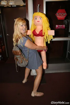 Meet another cheater. Her name is Melissa May, and like all cheaters, she's crafty. For example, she'll swear up and down with absolute conviction that it's a "girls' day shopping at the mall", when, in fact, she's on her way to a notorious adult bookstore. It's all over the net that foul things go down in their private viewing booths, and wouldn't you know it? After a quick trip through the store, Melissa's got a DVD in hand, and her own booth secure for the next 1/2 hour. It's only a matter of minutes before the creeps know she's in there, and then it's on! This time barely-legal shit.