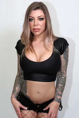  Karma Rx loves "ink". She's a tattoo enthusiast, as well as a tattoos artist -- and she even owns her own shop! She's got a handsome customer on her table when a friendly debate starts: are white girls easy? Karma argues they are, and soon both her customers concur! Why? Before you know it, Karma is stretched across her own tattoo table with a massive dick in her mouth while grinding on the dude behind her! She barely knows these dudes! But that doesn't matter, cause Karma's a white girl...and she's easy! These dudes just pound her silly, right in the middle of her shop! Doesn't take long for the first dude to fill Karma's sweet snatch with the sticky stuff! What you're about to see with the other dude might surprise you! You see, Karma loves the sting of jizz in her eyes almost as much as the sting of that needle across her skin! 'Nuff said!! 