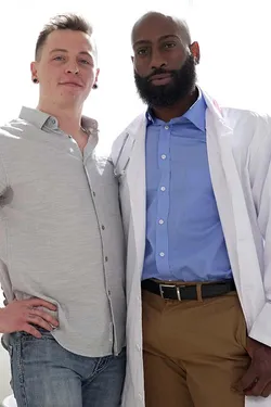 Dr JJ Lake gets some interesting patients in his practice and every once in a while, one with a big ole' crush on him. The signs are always there, the patient comes in with the smallest symptoms or some made up altogether. Today was one of those with a nice boy named Aiden complaining about something he calls "anal clenching." Dr Lake is no fool but this boy is cute so after hearing the lame excuse to come in again He just gets up to lock the door to be able to play with Aiden the way he really wants. Slipping on a glove and some lube, Dr Lake quickly finds from the whorish moans coming from Aiden that yes this is the treatment he is looking for. A finger progresses to a tongue and then of course to a fat cock. By then Aiden has thrown all pretense to the wind and his legs spread wide open. Once Dr Lake leaves his huge load all over Aiden's face he knows the solution will be more cock, with the insurance picking up the tab.
Dr JJ Lake gets some interesting patients in his practice and every once in a while, one with a big ole' crush on him. The signs are always there, the patient comes in with the smallest symptoms or some made up altogether. Today was one of those with a nice boy named Aiden complaining about something he calls "anal clenching." Dr Lake is no fool but this boy is cute so after hearing the lame excuse to come in again He just gets up to lock the door to be able to play with Aiden the way he really wants. Slipping on a glove and some lube, Dr Lake quickly finds from the whorish moans coming from Aiden that yes this is the treatment he is looking for. A finger progresses to a tongue and then of course to a fat cock. By then Aiden has thrown all pretense to the wind and his legs spread wide open. Once Dr Lake leaves his huge load all over Aiden's face he knows the solution will be more cock, with the insurance picking up the tab.