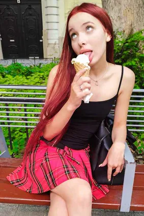 MEGAN MURKOVSKI NAUGHTY ICE CREAM LOVING 18-YEAR-OLD REDHEAD RUSSIAN 