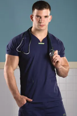 Horny doctor and handsome nurse fuck a gorgeous patient