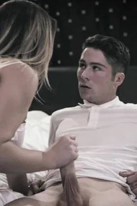 Blair convinces her stepbrother to fuck her wet pussy