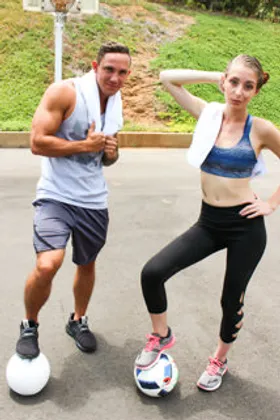 Cole Weston and Ivy James do some workout before fucking.